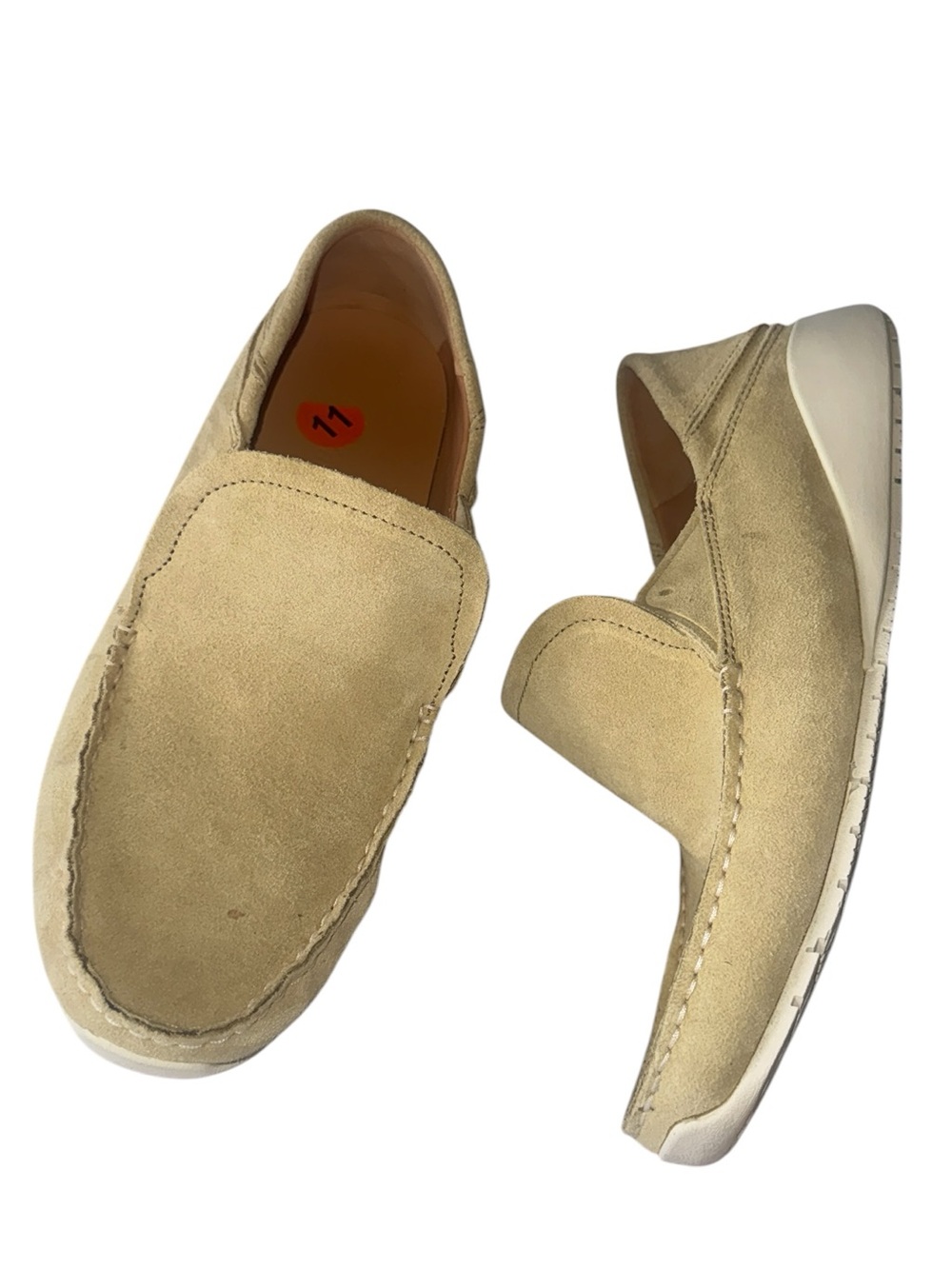 NEW OluKai Ka'a Driver Suede Leather Loafer Shoes Golden Sand Slip On NO LACE 11
